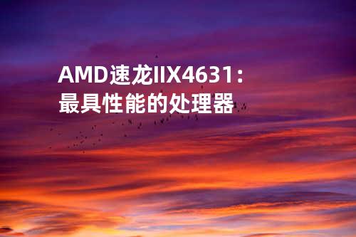 AMD 速龙II X4 631：最具性能的处理器