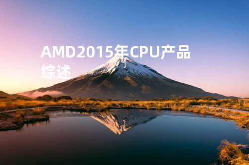 AMD 2015年 CPU产品综述