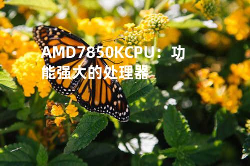 AMD7850K CPU：功能强大的处理器