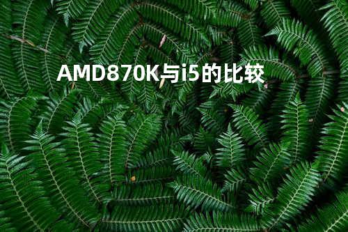 AMD870K与i5的比较