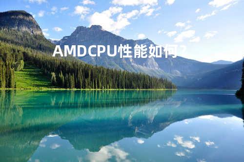 AMD CPU性能如何？