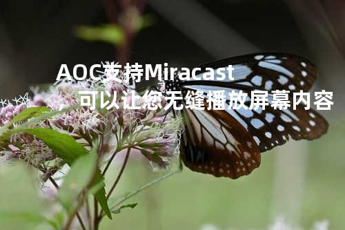 AOC支持 Miracast，可以让您无缝播放屏幕内容