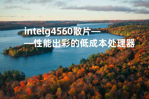 intel g4560散片——性能出彩的低成本处理器
